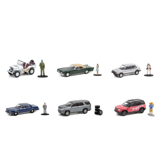 Greenlight The Hobby Shop Series 11 Diecast Car Set - Box of 6 assorted 1/64 Scale Diecast Model Cars