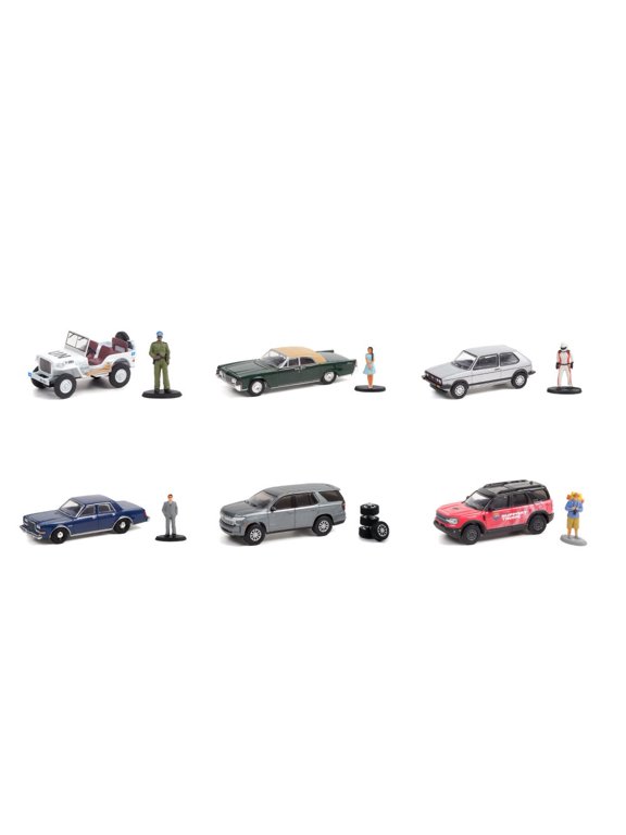 Greenlight The Hobby Shop Series 11 Diecast Car Set - Box of 6 assorted 1/64 Scale Diecast Model Cars