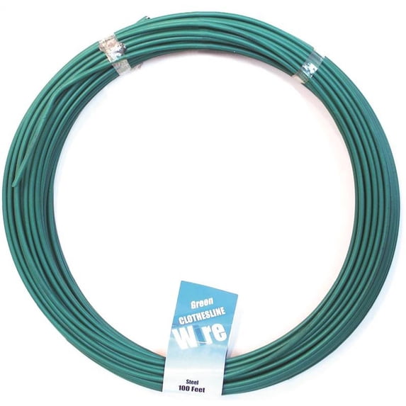 MIDWEST FASTENER 11269 Retractable Clothesline, 100 ft L, Steel, Green