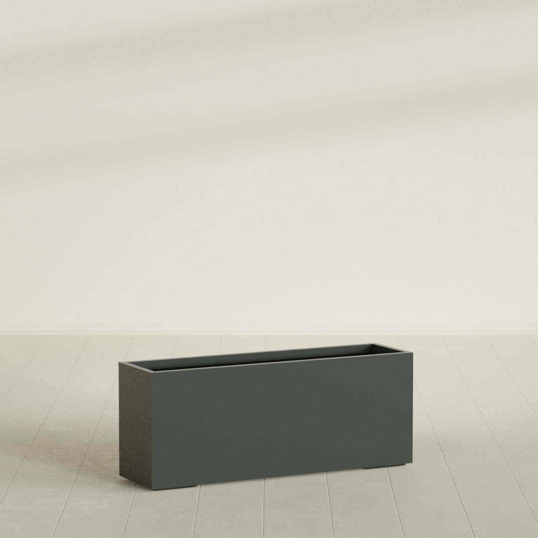 Greenline Leo Rectangle Planter - Indoor/Outdoor Extra Large Fiberglass ...