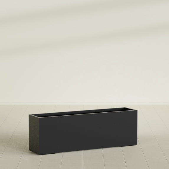 Greenline Leo Rectangle Planter - Indoor/Outdoor Extra Large Fiberglass ...