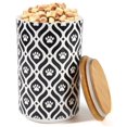 thumbnail image 1 of Greenline Goods Premium Dog Treat Ceramic Canister Set – Black Airtight Canister for Fresh Treats, Ceramic Jar & Containers with Lids, Farmhouse Canisters, Ideal Kitchen Canisters for Countertop, 1 of 7