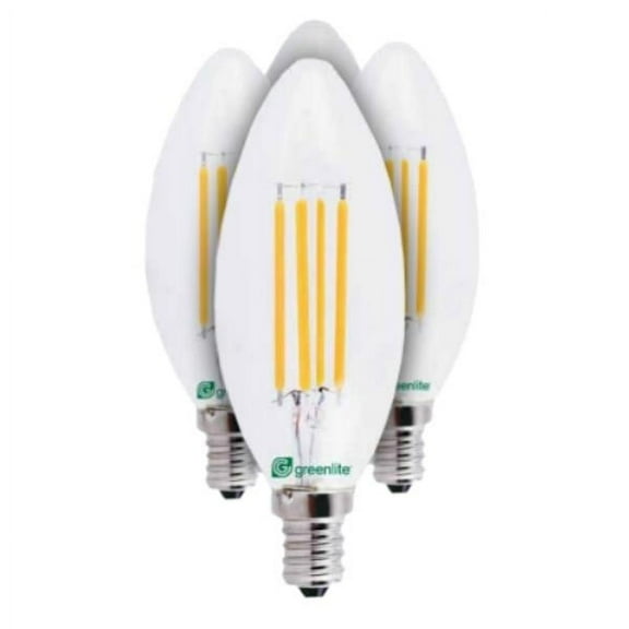 Greenlite 60175 - 5W/LEDX/CTCD/CL 4-PACK Blunt Tip LED Light Bulb