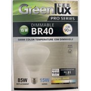 Greenlux LED Pro Series, BR40SA15W20DIM90W50K, BR40, 15 Watt, Dimmable Daylight LED Light Bulb
