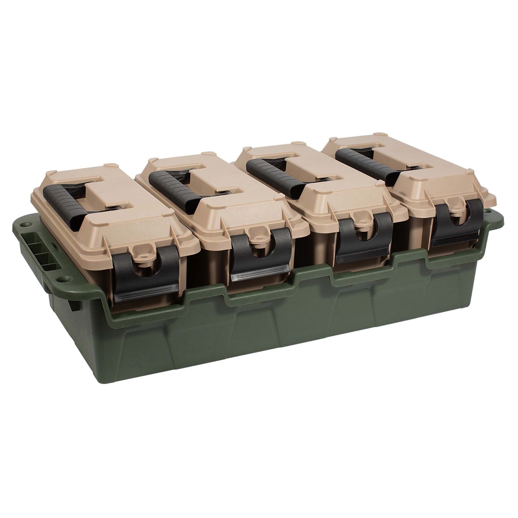 Greenmade Stackable Office Storage Crate, Green, 4 Count