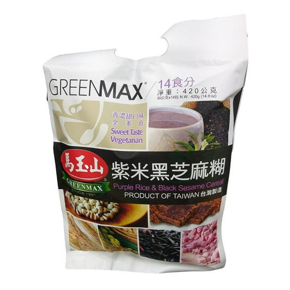Greenmax - Purple Rice and Black Sesame Cereal, 14.8 Ounces, 1 Bag