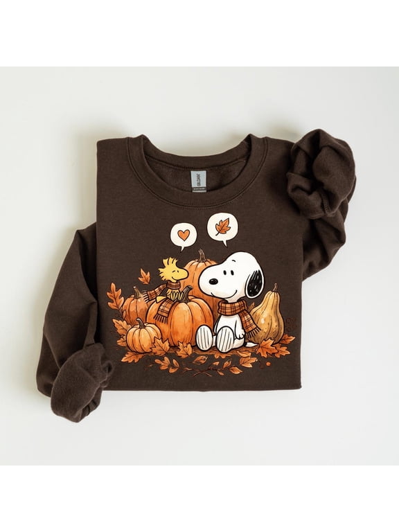 Pumpkin Patch Friends Sweatshirt, Cute Dog Fall Cotton Blend, S-5XL
