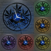 Greenpeace 12 Inch Vinyl Record Wall Clock - Silent, Creative, and Unique Clock for Living Room, Entryway, or Bedroom Decor - Perfect Gift Idea12 inchs B with LED