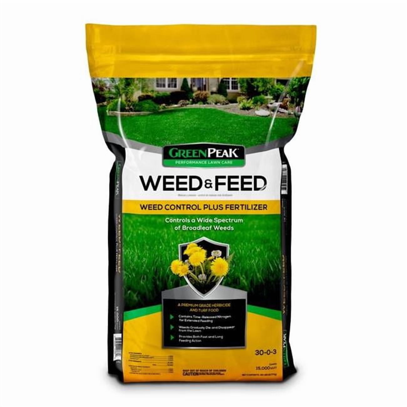 Greenpeak 7044147 15000 sq ft. Weed & Feed Lawn Fertilizer for All