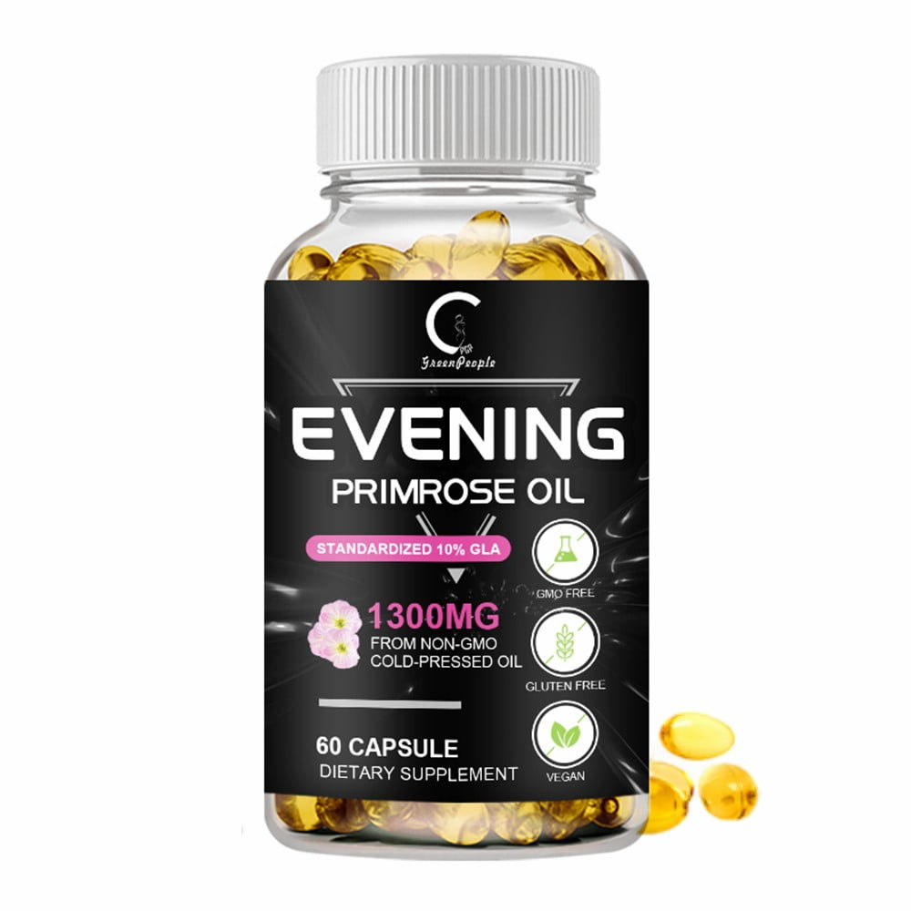 Greenpeople Evening Primrose Oil Acids Softgels 1300mg Promotes Skin