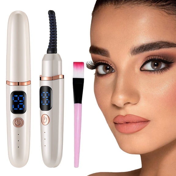 Greenpod Heated Eyelash Curler for Women, Electric Lash Curler with 10s Fast Heating, 4 Adjustable Temp (65°C-95°C), 24H Curl, USB-C Rechargeable, Ergonomic Design, Travel-Friendly Makeup Tool Gift