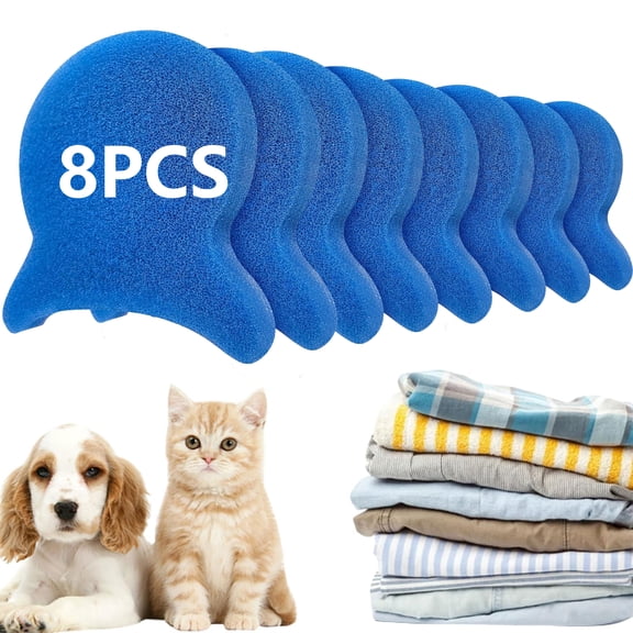 Greenpod Pet Hair Remover for Laundry, Reusable Dog & Cat Hair Remover Tool, Effectively Removes Pet Hair, Lint and Dander from Bedding and Clothing, Suitable for Washing Machines, Dryers 8PCS