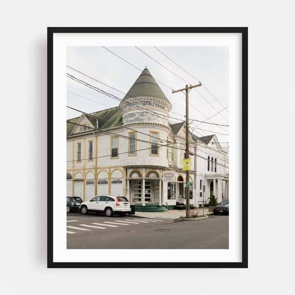 Greenport Architectural 01 - Greenport New York Photography Architecture Vintage Street Photography City Travel Poster Black Framed Wall Art Print 6 x 8 inches