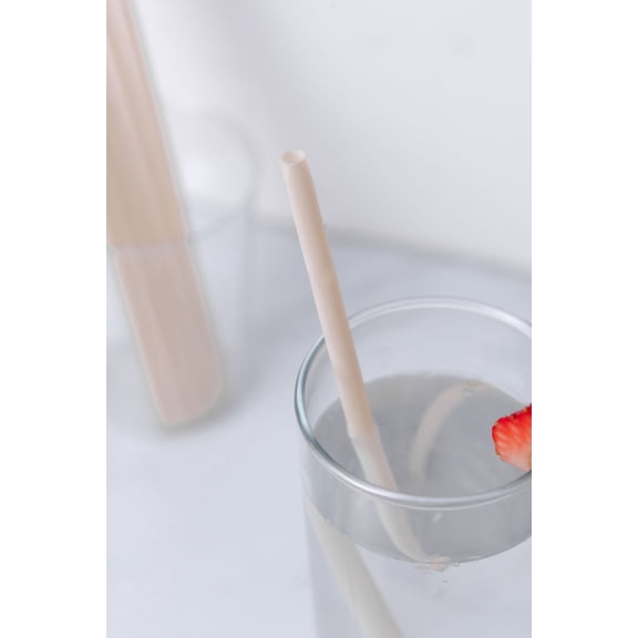 Greenprint Green Dot Home Compostable Upcycled Agave 8" Straw, Unwrapped, 2,000 ct