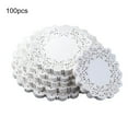 thumbnail image 1 of Windcarnival 100Pcs Round Paper Lace Doilies Cake Placemat Party Wedding Baking Decoration, 1 of 10