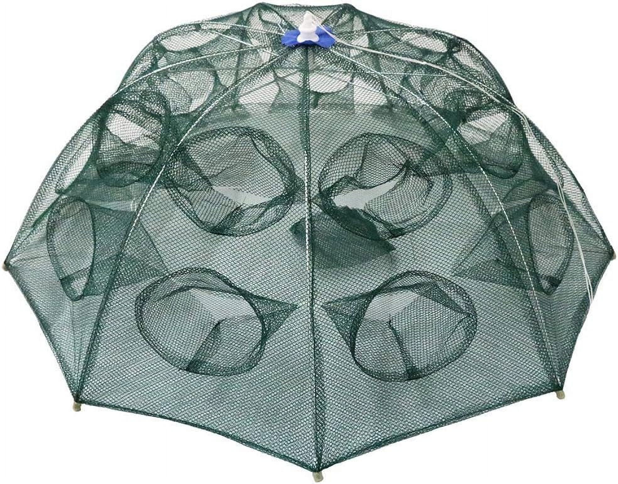 Greens 1piece fishing bait trap, foldable fishing net portable