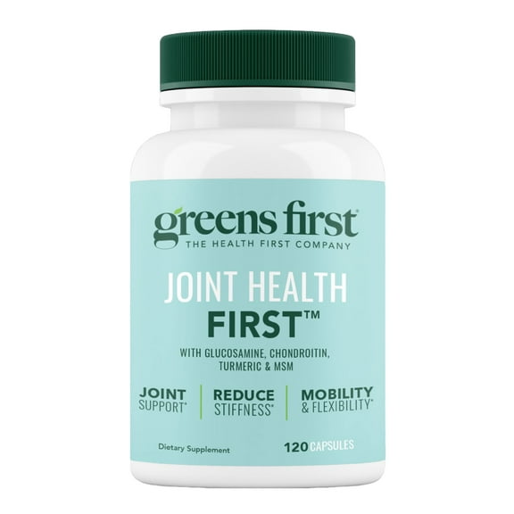 Greens First Joint Health First - Natural Joint Support Supplement with MSM, Turmeric, Ashwagandha, & Ginger - For Joint Support - Non-GMO/Dairy-Free/Gluten-Free (120 Softgels)