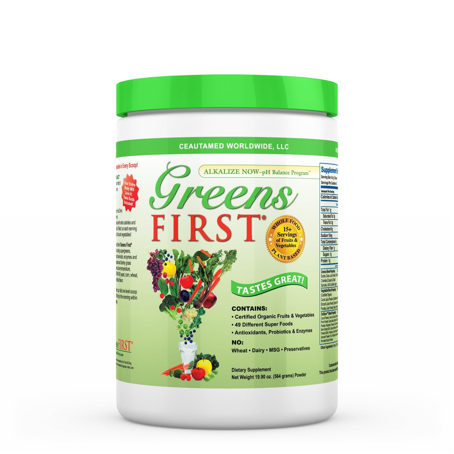 Greens First Original Mint 60 Servings Greens Powder Superfood