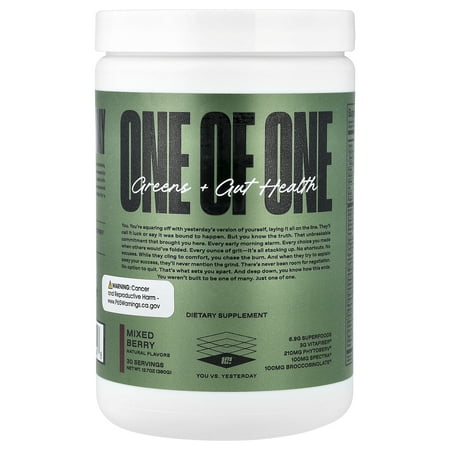 ONE OF ONE Greens + Gut Health, Mixed Berry , 12.7 oz (360 g)