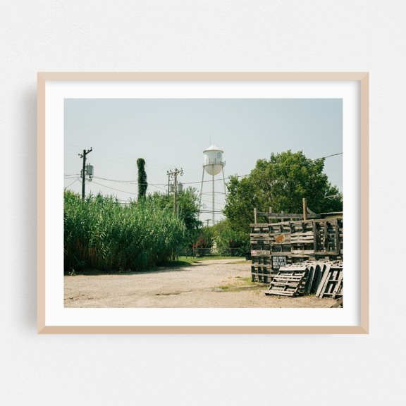 Greens, Stroud - Stroud Oklahoma Photography Oak Framed Wall Art Print 24 x 30 inches