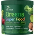 thumbnail image 1 of Greens Powder Superfood - Premium Organic Super Greens Juice Powder - Packed with Probiotics, Wheat Grass, Enzymes, Spirulina, Chlorella for Digestive & Gut Health, Smoothie Drink Mix - 28 Servings, 1 of 10