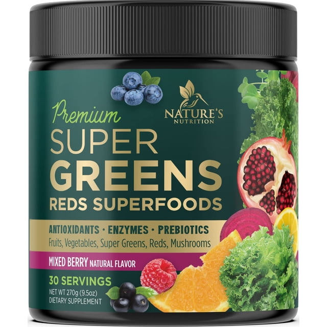 Greens Superfood Powder Supplement Super Green Smoothie Mix Blend