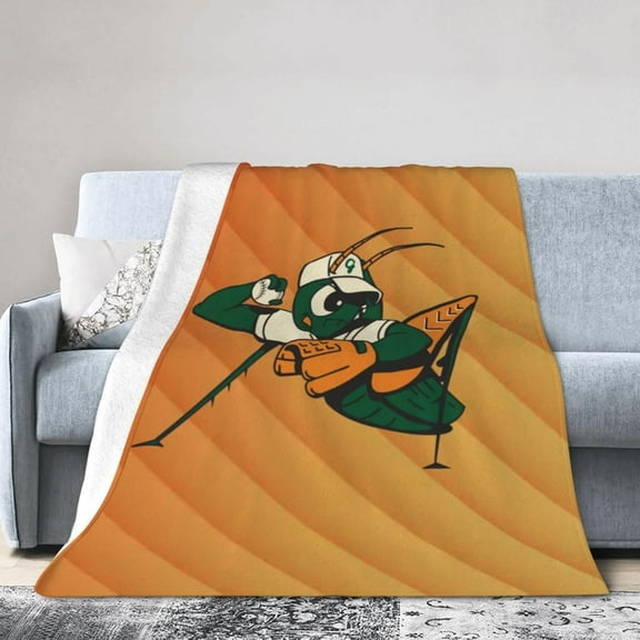 Greensboro Grasshoppers Fleece Blanket, Very Soft Microfiber Flannel Blanket for Couch Warm and Cozy for All Seasons