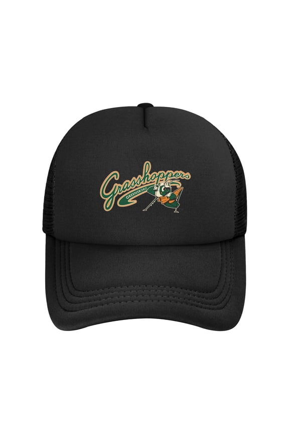 Greensboro Grasshoppers Solid Color Lightweight Adult Mesh Baseball Cap