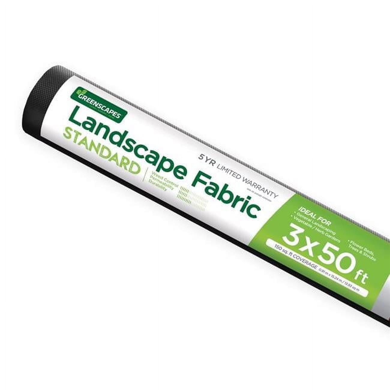 Greenscapes 3x50 ft Black Polypropylene Landscape Fabric
