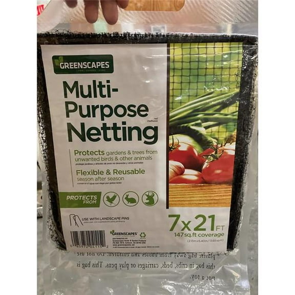 Greenscapes 7024580 21 x 7 ft. Garden Netting, Black