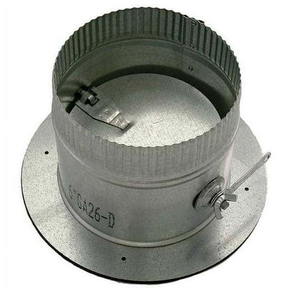 Greenseam Duct Collar w/Damper 8 in W, 6 in H GR6POCR5GA26D