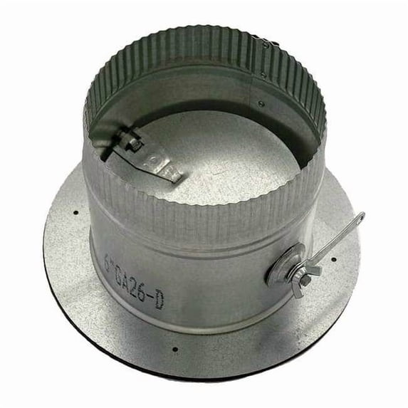 Greenseam Duct Collar w/Damper 8 in W, 6 in H GR6POCR5GA26D