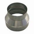 thumbnail image 1 of Round Duct Reducer, 12 in x 10 in Duct Dia, Galvanized Steel, 24 ga GA, 12 in W, 6" L, 6 in H, 1 of 1