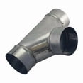 thumbnail image 1 of Round Duct Tee, 8 in Duct Dia, Galvanized Steel, 26 ga GA, 8 in W, 15-3/4" L, 12 1/8 in H, 1 of 2