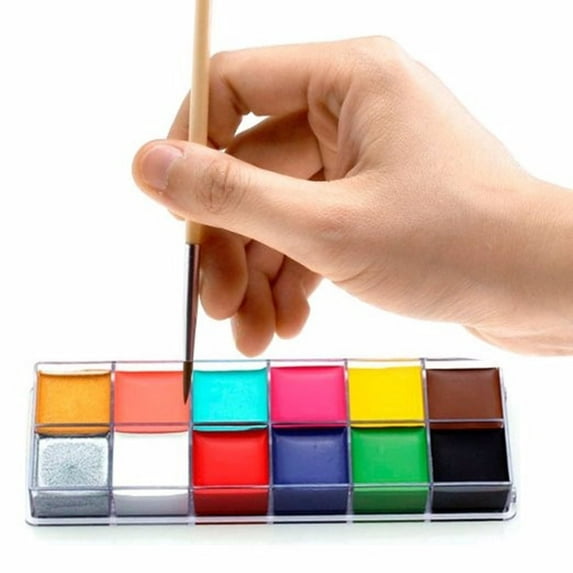 Greensen 6Pcs/Set IMAGIC Makeup Face Body Colorful Paint Woody Brushes Cosmetic Art Painting Tools, Cosmetic Paint Brushes