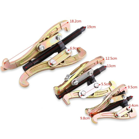 Greensen Bearing Puller,Heavy Duty 3 4 6 Hub Bearing Puller Set Car Van Wheel Gear Pulleys Remover Tool With 3 Jaws, 3 Jaws Puller