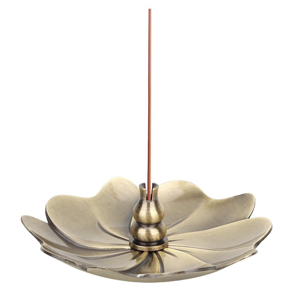 Greensen Incense Burning Base,Mini Copper Censer Stand Base Holder Supplies For Incense Coil Thread Incense Home Decoration, Incense Stick Stand
