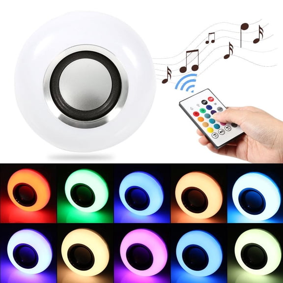 Greensen Led Bluetooth Music Bulb,Led Music Lamp,E27 12W LED RGB Bluetooth Speaker Bulb Wireless Music Playing Light Lamp With Remote Control
