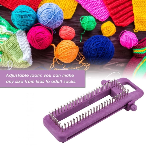 Greensen Loom Knitting Socks,Adjustable Sock Loom Kit Knitting Board for Handmade Socks Scarf Hat