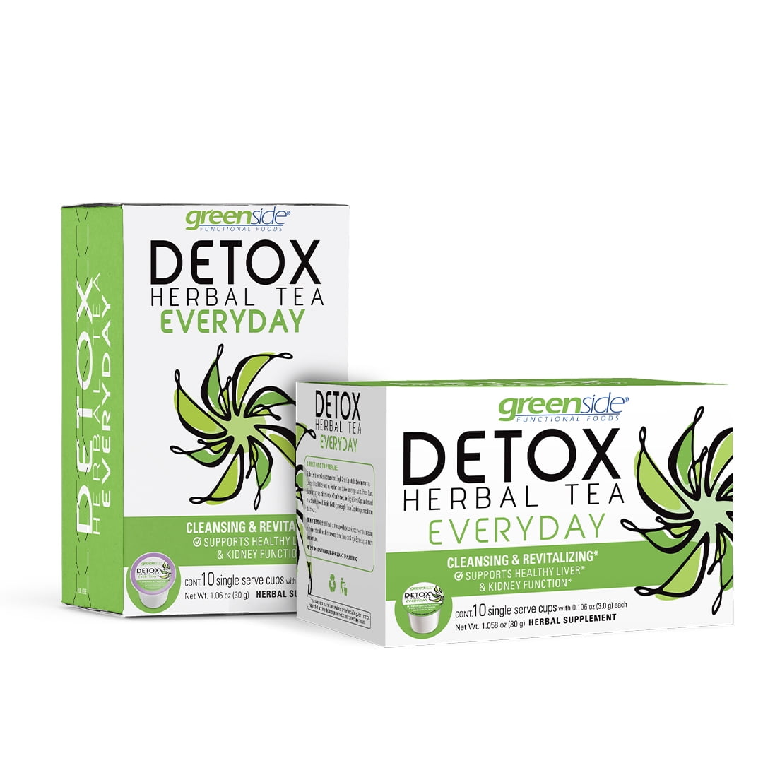 Greenside Detox Everyday Herbal Tea - Single Serve Cups - Cleansing and ...