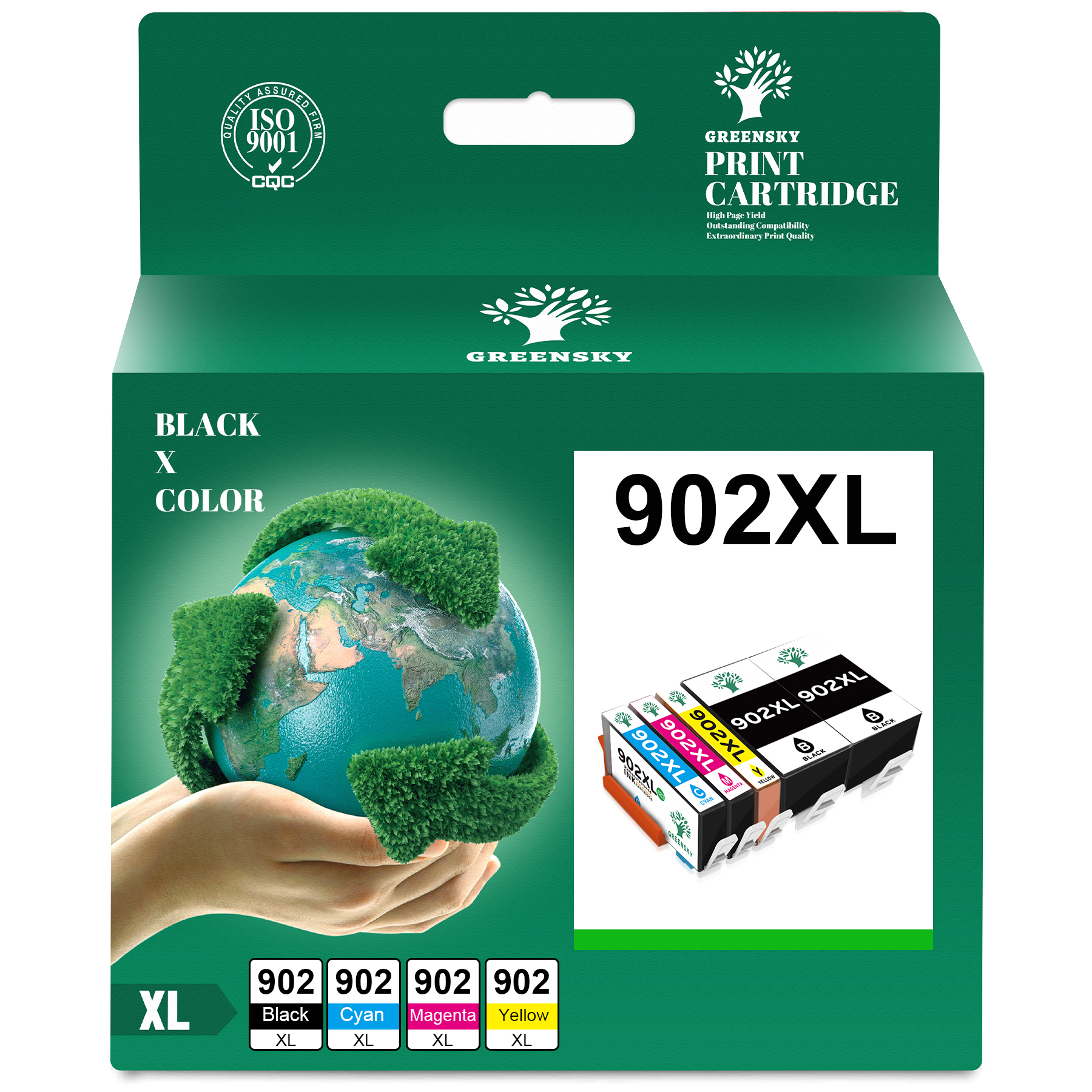 Greensky 902xl Ink Cartridges Combo Pack Replacement For Hp 902 Ink Cartridges For Hp Officejet 3198
