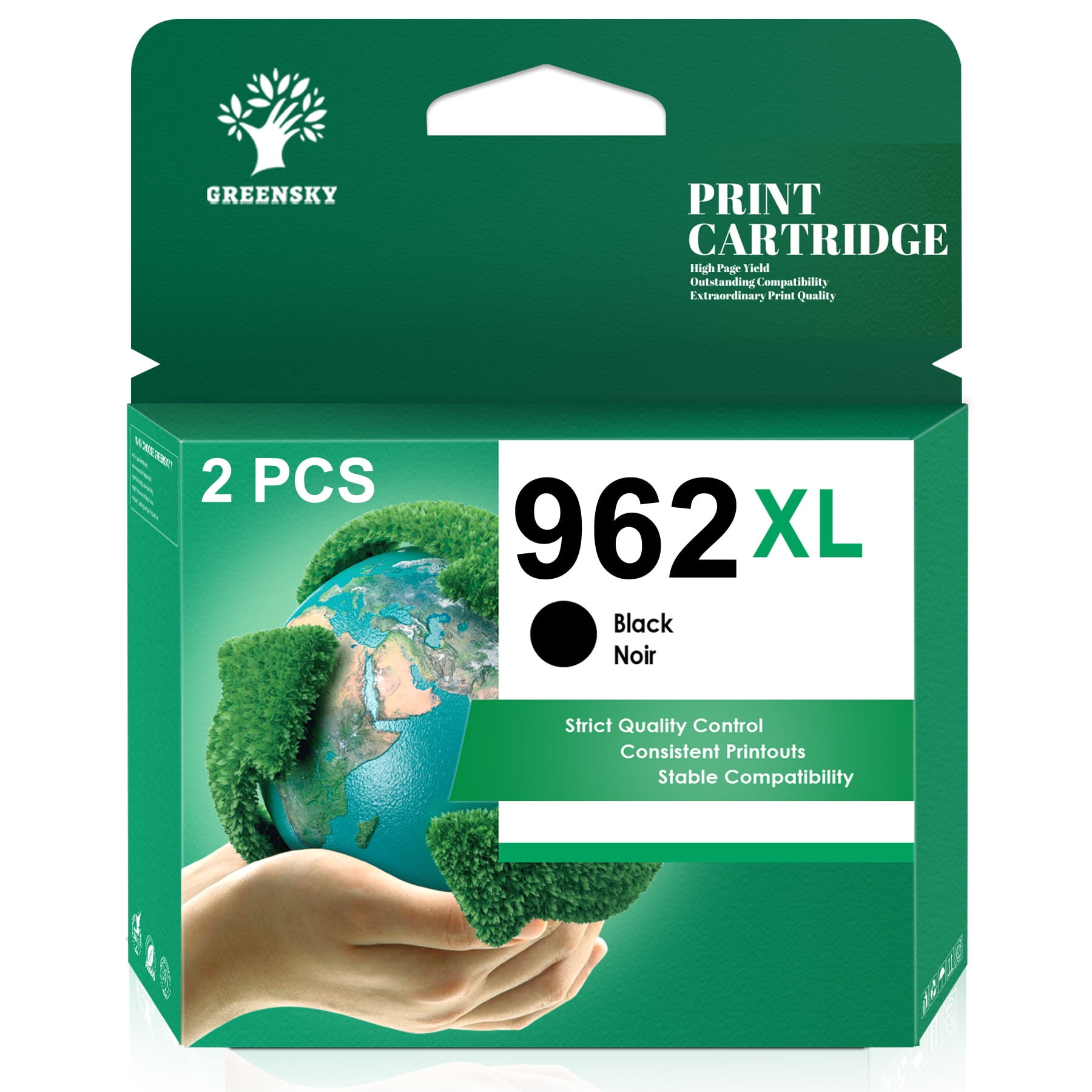 Greensky 962XL Ink Replacement for HP 962 Black Ink Cartridges for