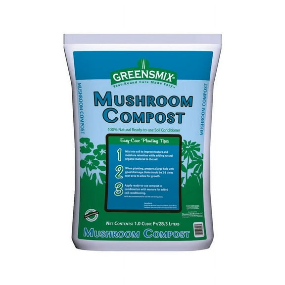 Greensmix Organic Mushroom Soil Compost 1 cu ft
