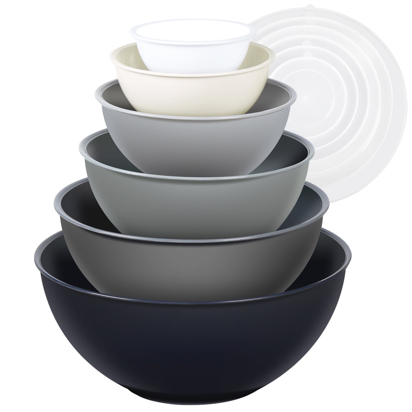 Greentainer Plastic Mixing Bowls with Lids Set 12 Piece Colorful Mixing Bowl Set for Kitchen - Nesting Bowls with Lids Set, 6 Prep Bowls and 6 Lids - Microwave and Freezer Safe - Walmart.com