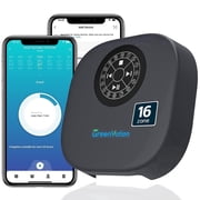 Greenvation Wifi Smart Sprinkler Controller, 16-Zone Automatic Irrigation Timer, App-Controlled, for Indoor/Outdoor Garden, 1-Pack