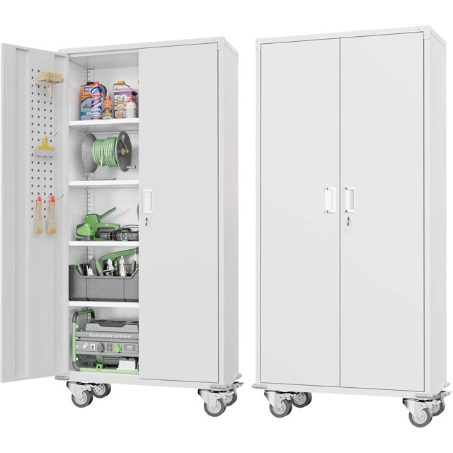 Greenvelly Metal Garage Storage 72" Black Green Tool Steel