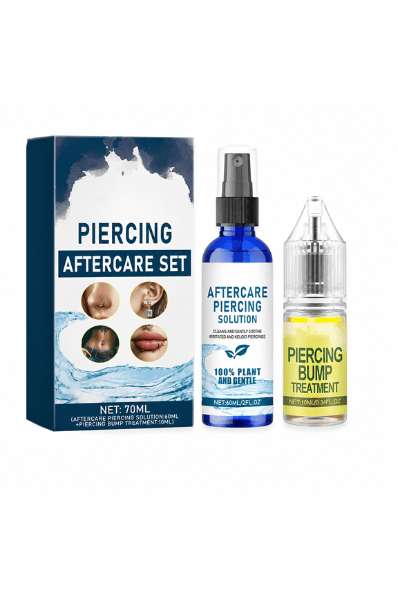 2026 New Piercing Aftercare Kit, Ear Piercing Aftercare Kit Piercing Set the and Discomfort of Ear Piercing Ear Piercing Solution Piercing Follow Up Solution, Blue