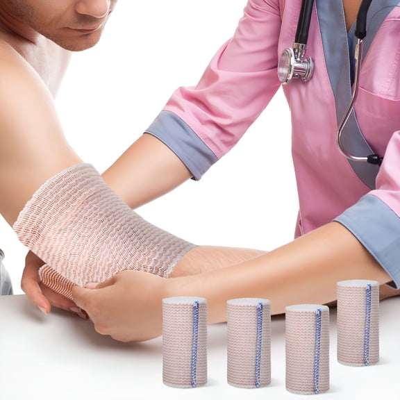 Greenvica Ace Bandage 6 Rolls Bandage Wrap Elastic Bandage Wraps Self Adhering Bandage Wrap For Sports Injury Wounds,177.17"X3.94"X0.08"
