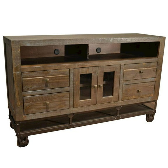 Greenview 62" Forged Iron Base TV Stand