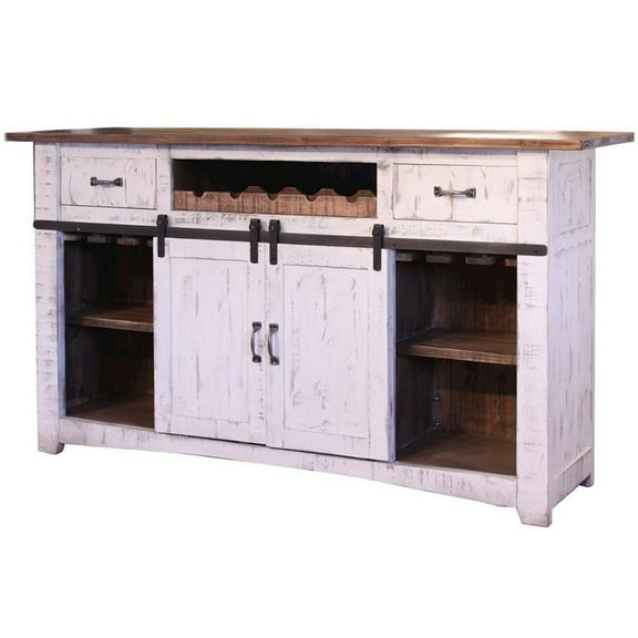 Greenview Bar Counter - Distressed White - 76"